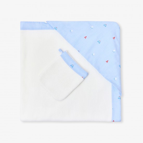 French terry bath towel