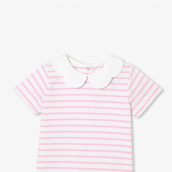 Girl striped polo shirt
