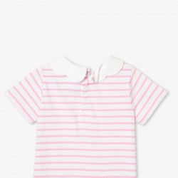 Girl striped polo shirt