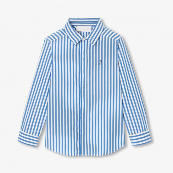 Children's shirt in striped poplin