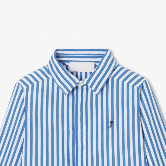 Children's shirt in striped poplin