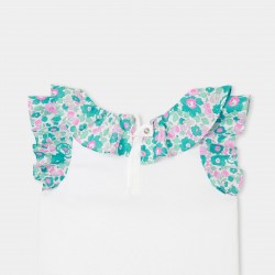 Girl'T-shirt with Liberty fabric sleeves