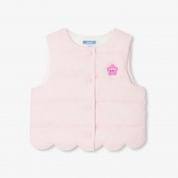 Baby girl sleeveless padded jacket