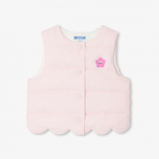 Baby girl sleeveless padded jacket
