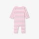 Baby girl jumpsuit in striped jersey
