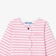 Baby girl jumpsuit in striped jersey