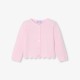 Baby girl cardigan in garter stitch