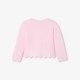 Baby girl cardigan in garter stitch