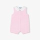 Baby girl romper in striped jersey