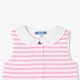 Baby girl romper in striped jersey
