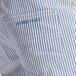 Baby boy trousers in striped twill