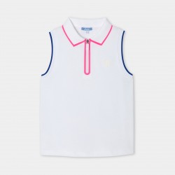 Girl sleeveless polo shirt