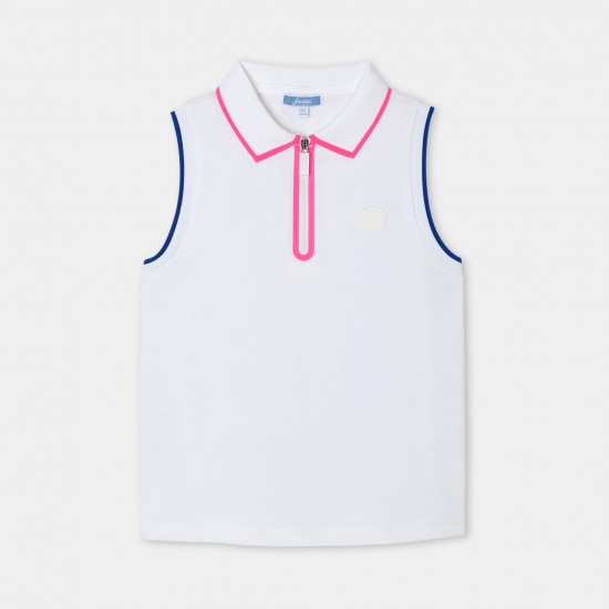 Girl sleeveless polo shirt