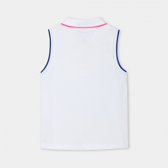 Girl sleeveless polo shirt