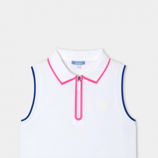 Girl sleeveless polo shirt