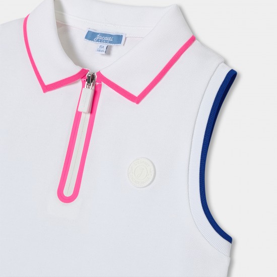 Girl sleeveless polo shirt
