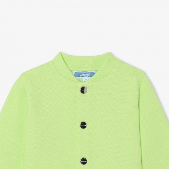 Baby boy cardigan in cotton piqué