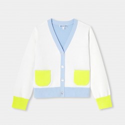 Girl colorblock cardigan