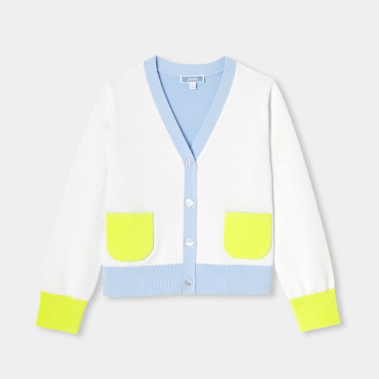 Girl colorblock cardigan
