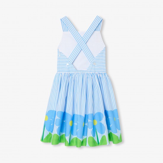 Girl cross-over back dress