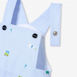 Baby boy short overalls in Oxford