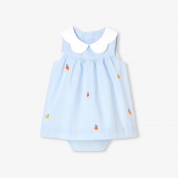 Baby girl dress in fil à fil