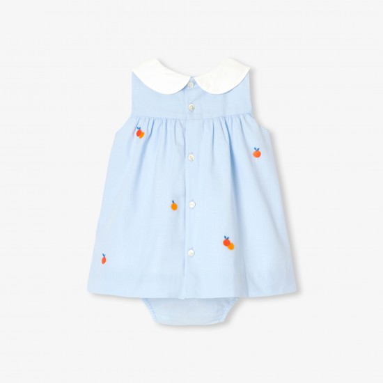 Baby girl dress in fil à fil