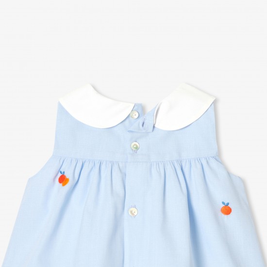 Baby girl dress in fil à fil