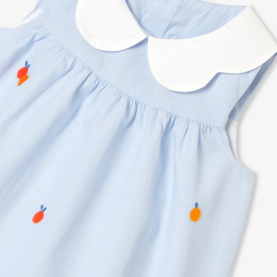 Baby girl dress in fil à fil