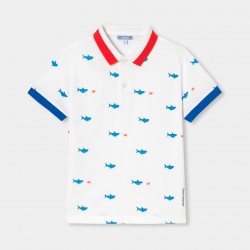 Boy's polo shirt in cotton piqué