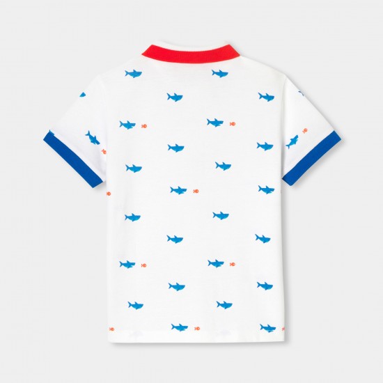 Boy's polo shirt in cotton piqué