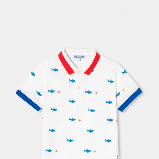 Boy's polo shirt in cotton piqué