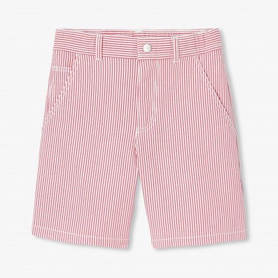 Boy's Bermuda shorts in striped twill