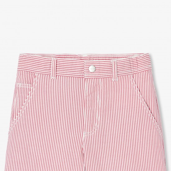 Boy's Bermuda shorts in striped twill
