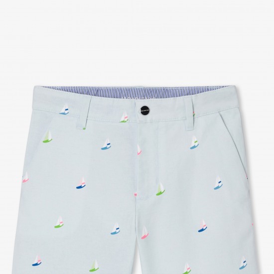 Boy's shorts in printed twill
