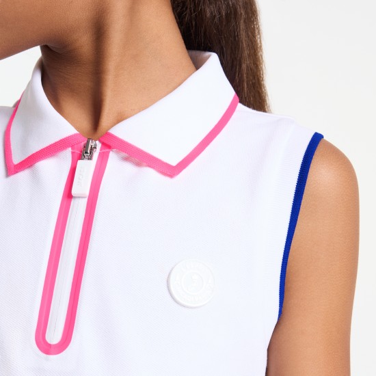 Girl sleeveless polo shirt