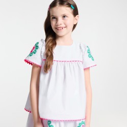 Girl blouse in poplin