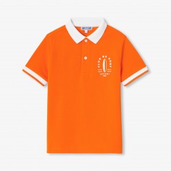 Boy's polo shirt in mini piqué