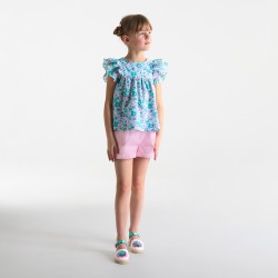 Girl shorts in gabardine