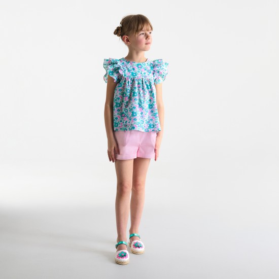 Girl shorts in gabardine