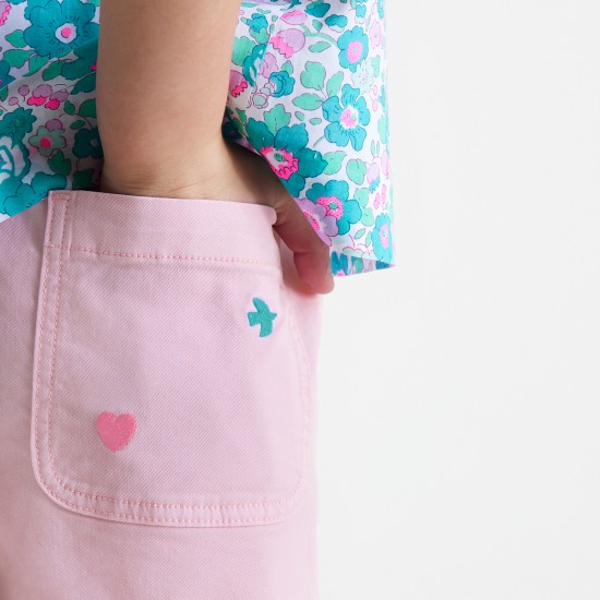 Girl shorts in gabardine