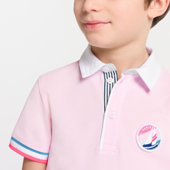 Boy's polo shirt in cotton piqué