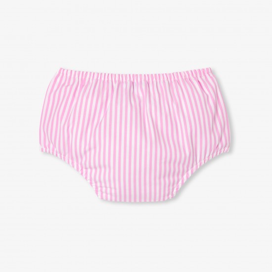 Baby girl dress in striped poplin