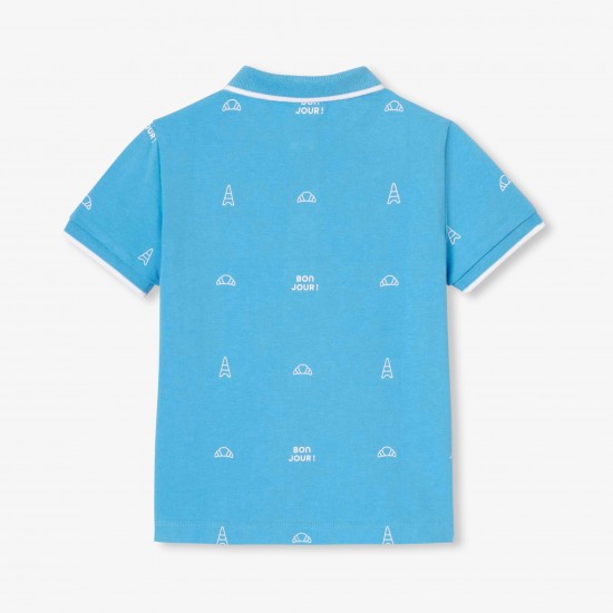 Boy polo shirt in cotton piqué