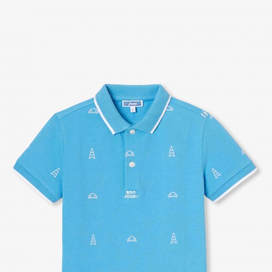 Boy polo shirt in cotton piqué
