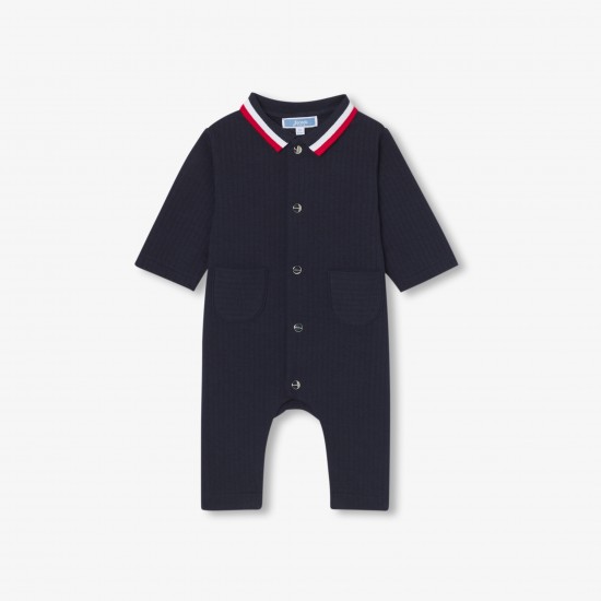 Baby boy jumpsuit in quilted jersey