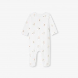 Baby  teddy bear and croissant pajamas