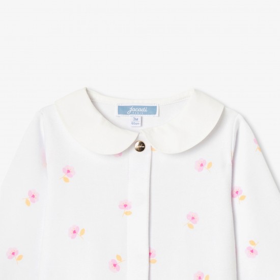 Baby girl pajamas in cotton interlock