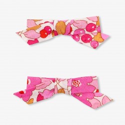 Baby girl duo of  Liberty fabric bow hair clips