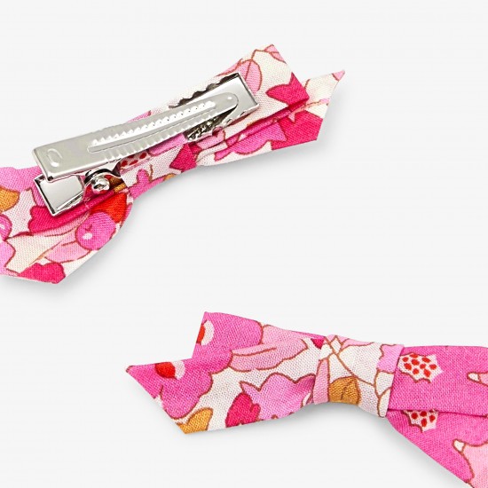 Baby girl duo of  Liberty fabric bow hair clips